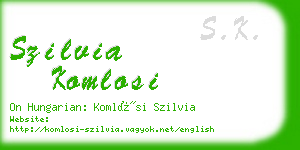 szilvia komlosi business card